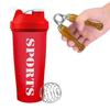 (2024 New) Combo Sports Shaker Bottle With Wooden Gripper | Shakers For Protein Shake Bottle Gym Shaker Bottle Shaker Bottles For Protein Shake Gym Bottle For Gym combo (Red) view 1