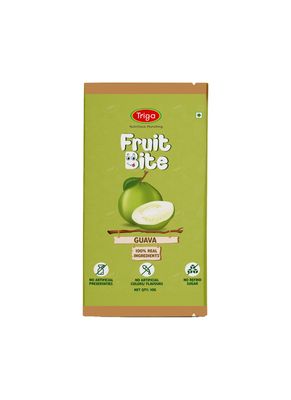 Triga Fruit Bite Guava Chocolate Roll | Nutritious Munching Rectangular Shape Chocolate | No Presrvaties|No Artificial Colour (100g)