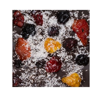 Triga Infused with Fruits Berry Blast Chocolate | Nutritious Munching Rectangular Shape Chocolate | No Presrvaties | No Artificial Colour (200g)