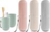 UCRAVO Toothbrush Travel Case, Portable Travel Toothbrush Holder Case, Toothbrush Case Set for Camping, Traveling, Home, School, Business, Bathroom (Pack of 4) view 1