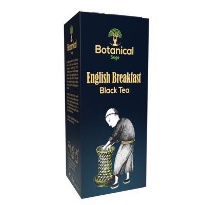 Botanical Sage- English Breakfast Black Tea 40 Pyramid Teabags | Classic English Range | Selected | Luxury Tea