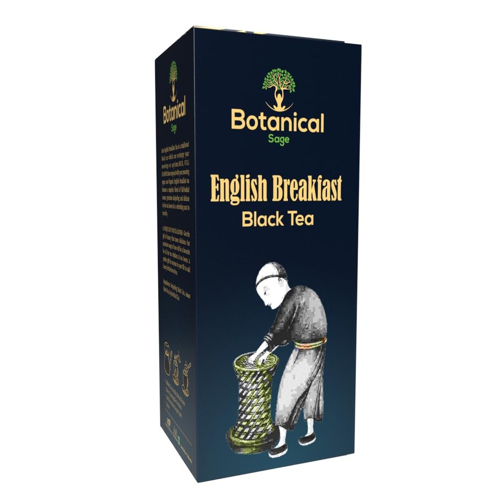 Botanical Sage- English Breakfast Black Tea 40 Pyramid Teabags | Classic English Range | Selected | Luxury Tea