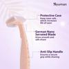 Hyuman Bikini Razor For Women- Pack Of 3 |Intimate care | German Nano-Precision Technology Blade| Secure Grip Stainless steel | No Cuts | Safe & Hygienic | For Irritation-Free Shaving of Bikini Line view 4