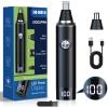 Brigin Cleanfly Nose Hair Trimmer Rechargeable,Nose Trimmer Clipper Unisex,Painless USB Rechargeable Ear and Nose Clipper,Facial Hair Removal, Easy Cleaning,Dual Edge Blades,IPX7 Waterproof,Black view 1