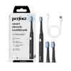 Perfora Rechargeable Electric Toothbrush 3 Brush Heads 30000 Vibrations Smart Indicative Bristles 3 Modes 2 Year Warranty Electric Brush,Electric Toothbrush For Men,Women&Kids Royal Black,1 Count view 1