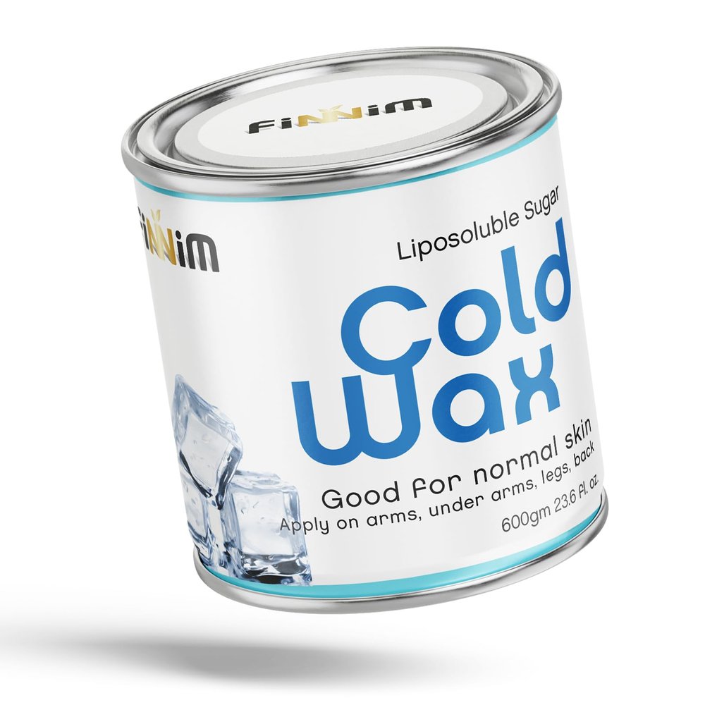 Finnim Pure Cold Wax | For Arms, Under arms, Legs, Back, Thigh, Stomach | At Home Quick And Easy Hair Removal | 600 Gm