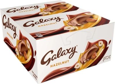 Galaxy Smooth Milk Chocolate Crispy Hazelnut Pieces Enjoyed as a Snack or Dessert 24 X 36g Box (Imported)