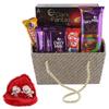 SFU E Com Chocolates & Dark Fantasy Gift Basket Combo | Valentine Gift Combo With Pair Heart Teddy Bear | Valentine Chocolate Gift For Boy Friend, Girl Friend, Fiance, Husband, Wife | 837 view 1