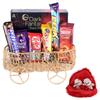 SFU E Com Handcrafted Metal Wire Cart With Loaded Chocolates | Valentine Gift Combo With Pair Heart Teddy Bear | 585 view 1