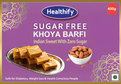 Healthify Sugar Free Khoya Barfi Box (400g)