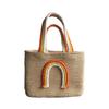 JASMEY HOMES Jute Lunch Bag for Office | Picnic Basket | Tote Handbag for Lunch Box, watter Bottle - Orange view 1