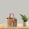 JASMEY HOMES Jute Lunch Bag for Office | Picnic Basket | Tote Handbag for Lunch Box, watter Bottle - Orange view 3