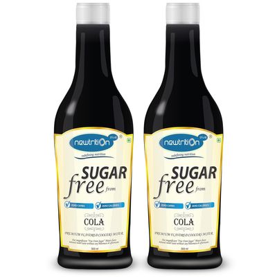 Newtrition Plus Redefining Nutrition Sugar Free DIET COLA Mixer Syrup - Pack of 2 (500 ml each) - Zero Calorie, Diabetic Friendly, Keto Friendly