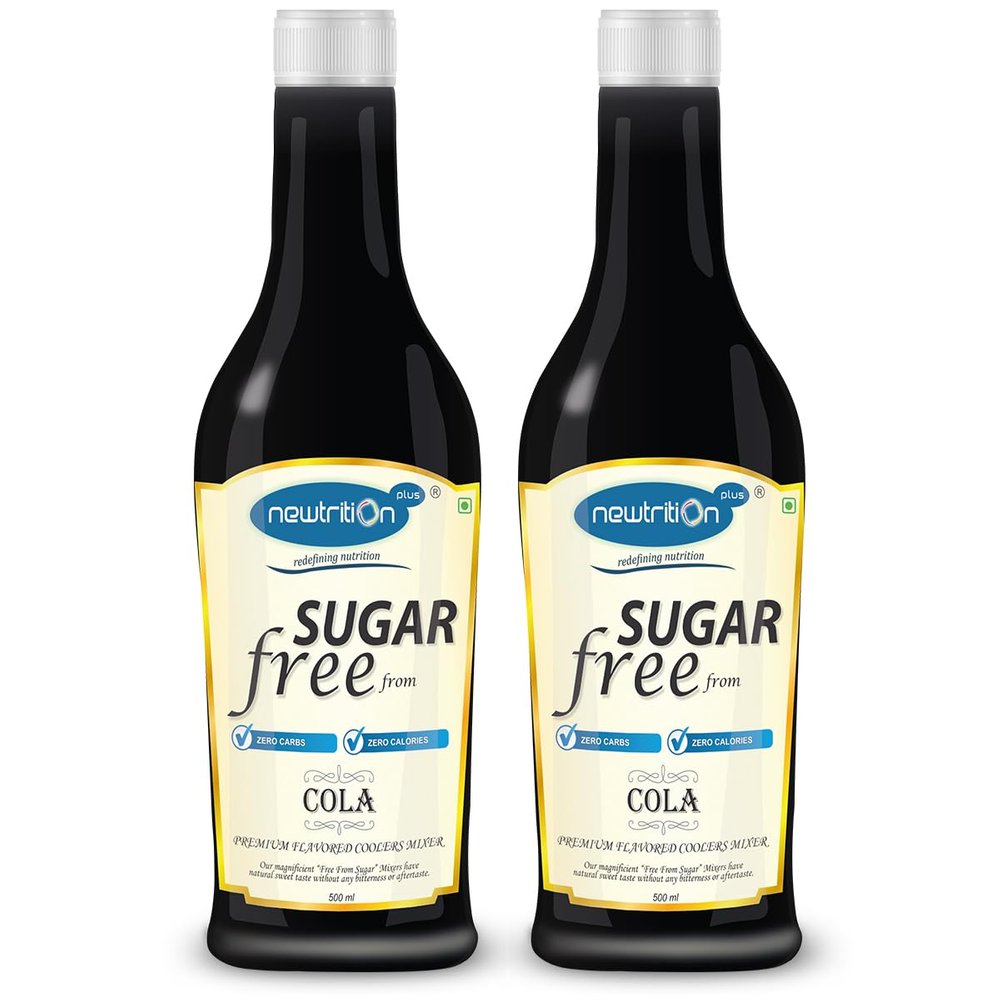 Newtrition Plus Redefining Nutrition Sugar Free DIET COLA Mixer Syrup - Pack of 2 (500 ml each) - Zero Calorie, Diabetic Friendly, Keto Friendly