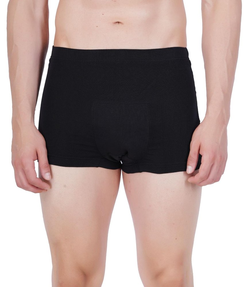 Adult Male Incontinence Underwear - Trunk style - Bladder Control Briefs Washable and Reusable Urinary brief for Men Cotton with Front Absorption Area (XL)