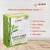 Chesta Formulation Panty Liners For Women 100% Cotton Organic And Soft Curvy Design For Best Comfort With LeakProof And Ultra Soakage Size-180mm [1 Box- Pack Of 30] view 3