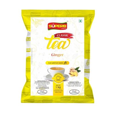 Ginger Tea Classic Premix any time..anywhere Instant Premix 1 KG Powder SUPERB (Pack of 2)