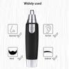 Eloxee 3 in 1 Electric Nose & Ear Hair Trimmer for Men & Women | Dual-edge Blades |Painless Nose and Ear Hair Remover Trimmer Eyebrow Flawless Electronic (Black) view 4