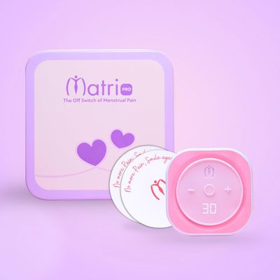 Matri Pro Period Pain Relief Device - Advanced TENS Technology for Instant Menstrual Pain Relief, Wearable & Drug-Free Cramp Relief, Rechargeable & Non-Invasive, Portable Solution for Womens Comfort, 12 Month Warranty, As Seen on Shark Tank
