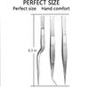 BIRDBRID Offset Tweezer Kitchen Tool & Cooking Tongs with Non-Slip Grip  Sleek Silver, 16 CM (Offset, Curved Straight), pack of 3 pcs set view 2