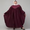 NAZNEEN Yoke and Gathered Front and Back Pleated Sleeve Free Size Kaftan Abaya Maroon view 3