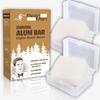 Pearl Shaving Alum Bar (Fitkari) with travel case - 100g Pack of 2 100% Pure Natural Phitkari Stone for water purification, Skin Tightening, Underarm Deodrant| Gentle,Effective & Natural After Shave Lotion alternative| Chemical-Free Shaving Kit Aid,  view 1