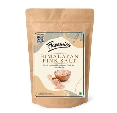 Flavourica Natural Himalayan Pink Salt Sendha Namak| Mineral rich Salt for Healthy Cooking | Sendha Namak for Healthy Life | Mineral Rich Salt | Low Sodium | Packed with 84 Minerals 100 GM