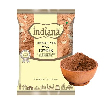 Indiana Natural Herbal Body Wax Powder No Side Effects | Hair Removal Powder For Women Man | All Hair & Skin Types Organic Chocolate Hair Removal Wax Powder For Women Man (400gm)