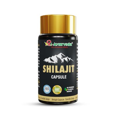 A R Ayurveda Shilajit Capsules for Men| Natural Men's Vitality Support| Boost Stamina, Energy, and Overall Well-Being| Ayurvedic Blend for Holistic Health| Shilajit| Shilajit 30 Capsules|