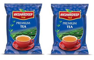 AKSHARDEEP Premium Tea Refreshing And Tasteful Chaipatti For Chai Lover (250 GM) - Pack Of 2