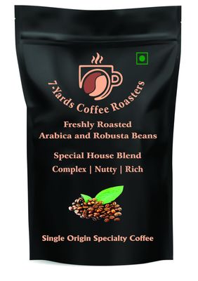 7 - Yards Coffee Roasters | Fresh Roasted Arabica and Robusta Coffee Beans | Special House Blend (Grind:- V60 Dripper)
