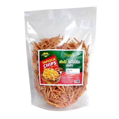 Naturals & Consumatic Brand Kerala Tapioca Spicy Sticks (Kappa) Chips Ready to Eat - 350g
