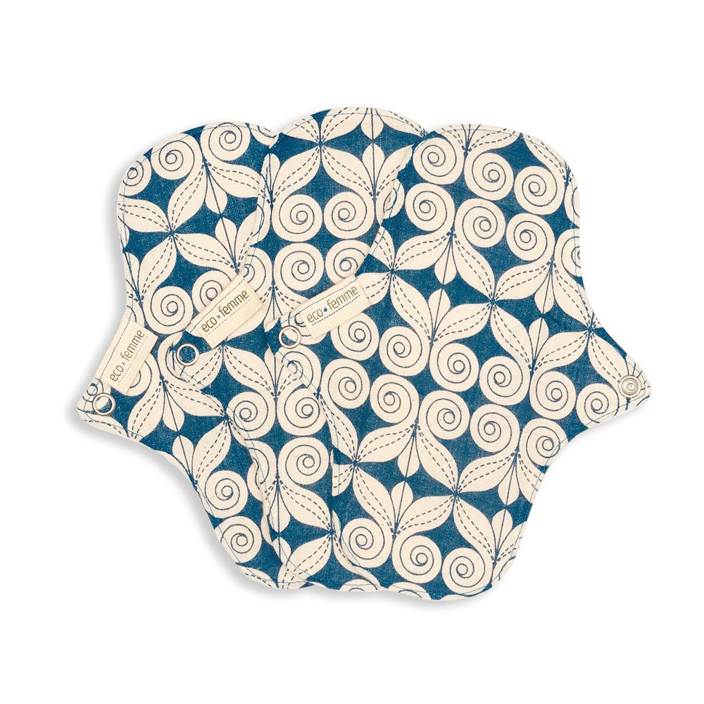 Eco Femme Pantyliner with Leakproof layer (Pack of 3) | Reusable Pantyliners | Organic Cotton Cloth Pad Certified by GOTS | lasts upto 75-100 washes (Off White - Natural Organic Range)