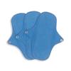 Eco Femme Pantyliner with Leakproof layer (Pack of 3) | Reusable Pantyliners | Organic Cotton Cloth Pad Certified by GOTS | lasts upto 75-100 washes (Blue - Vibrant Organic Range) view 2