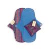 Eco Femme Pantyliner with Leakproof layer (Pack of 3) | Reusable Pantyliners | Organic Cotton Cloth Pad Certified by GOTS | lasts upto 75-100 washes (Blue - Vibrant Organic Range) view 3