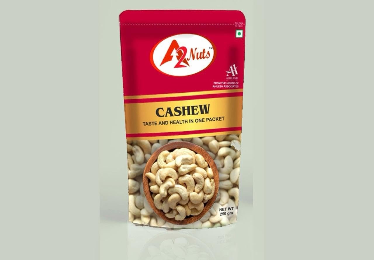 A2 Brand - Whole Cashew (Kaju) | Crunchy & Rich in Protein (500 Grams) (Packing of the product may differ)