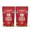 Chef Urbano Oats Chips Piri Piri 85g Pack of 2 | Gluten Free | Vegan | Low GI | Crunchy Healthy Snacks | High Protein and Fiber Rich | Good for Diet | Good for Kids view 1