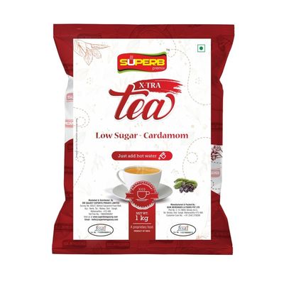 Cardamom Tea Low Sugar Premix any time..anywhere Instant Premix 1 KG Powder SUPERB (Pack of 2)