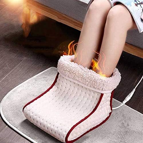 VBM Foot Warmer Electric Feet Heater Warmer with Adjustable Temperature 5 Heat Setting and Auto Shut Off Washable Detachable Inner Fleece Lining with Handheld Controller