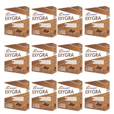 DR. MOREPEN Exygra Chocolate Flaver lubricated Dotted Condoms Pack of 12