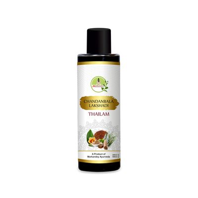 Chandanbala Lakshadi Oil 200 ml, Chandanbala Lakshadi Ayurvedic Massage Oil Cooling & Nourishing Herbal Body Oil for Daily Abhyanga | Relieves Burning Sensation, Strengthens Muscles & Promotes Sound Sleep