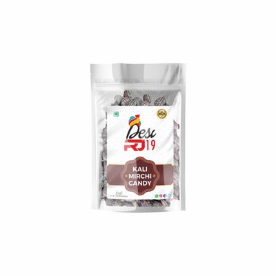 Desi RJ19 Kali Mirchi Candy, 200g Pack Pure Veg Kali Mirchi/Black Pepper Candy, Vegan and Gluten Free Tasty Candy | Kali Mirchi Candy Black Pepper Candy