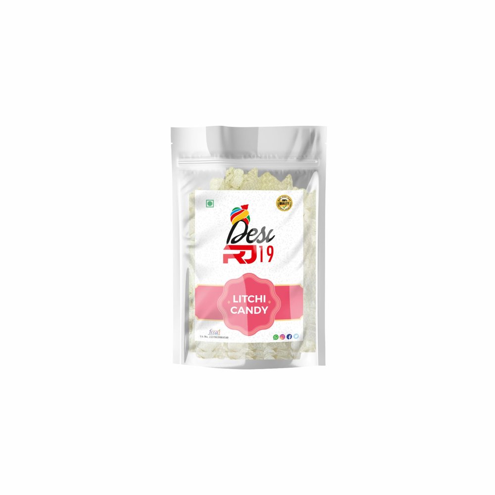 Desi RJ19 Litchi Candy, 800g Pack Pure Veg Litchi Candy, Vegan and Gluten Free Tasty Candy