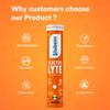 Blubein Electrolyte ++ Effervescent tablets | Instant Hydration | Energy Booster| Orange Flavour | Pack of 4 | 20 Tablets (Orange) view 2