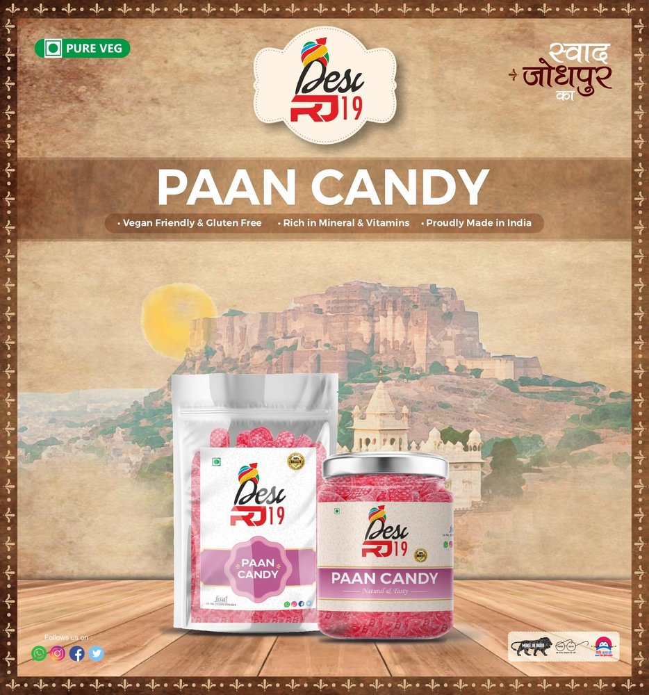 Desi RJ19 Pan Candy, 400g Pack Pure Veg Pan Candy, Vegan and Gluten Free Tasty Candy