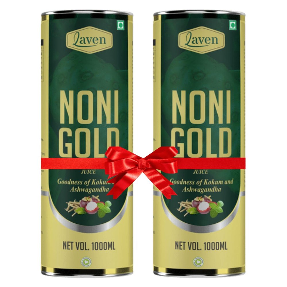 Laven Noni Gold Juice 1000ML Rich in Antioxidants, Boosts Energy, Builds Immunity, Natural Detoxifier (Pack Of 2)