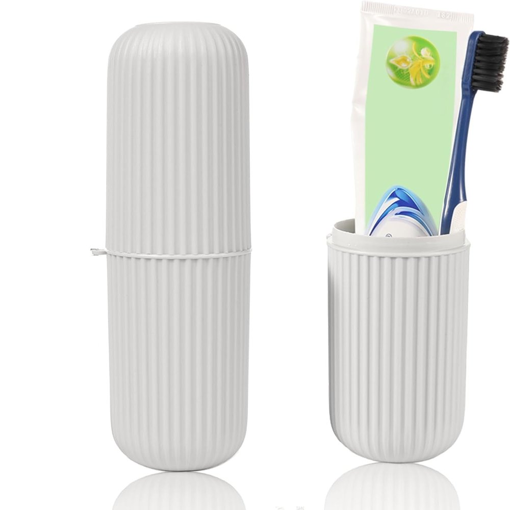 COOFANDY Toothbrush Holders Cover, Toothbrush Travel Containers Wash Cup Holder Organiser for Trips and Daily Use Travel Toothbrush Case for Travelling, Camping, Home, School, Business (6)