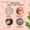 MAHADEV Industries Tongue Cleaner Copper midi 2 in 1for Managing Oral Health Reduces Bad Breath Supports Digestive Health Comfortable & Flexible Handle Easy & Safe to Use Pack of 1 view 2