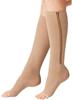 Bliss Times Zip Socks - Zipper Compression Socks Stockings with Open Toe Calf Support Best Support Zipper Stocking for Edema, Swollen, Nurses, Pregnancy Recovery(Set Of 1) view 1