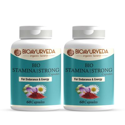 BIOAYURVEDA Bio Stamina Strong Capsule for Endurance and Energy 30 Capsules (Pack Of 2)